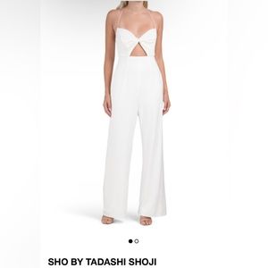SHO by Tadashi Shoji Buckley Cut Out Detail Strappy Back Jumpsuit